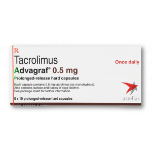 ADVAGRAF 0.5 MG ( TACROLIMUS ) 50 PROLONGED RELEASE HARD CAPSULES